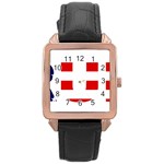 Donald Trump flag Rose Gold Leather Watch 