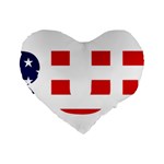 Donald Trump flag Standard 16  Premium Flano Heart Shape Cushion 