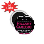 pink Hillary Clinton 1.75  Magnet (10 pack) 