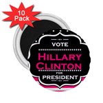 pink Hillary Clinton 2.25  Magnet (10 pack)