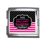 pink Hillary Clinton Mega Link Italian Charm (18mm)