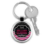 pink Hillary Clinton Key Chain (Round)