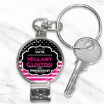 pink Hillary Clinton Nail Clippers Key Chain