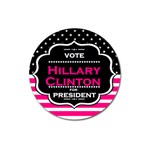 pink Hillary Clinton Magnet 3  (Round)