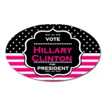 pink Hillary Clinton Magnet (Oval)