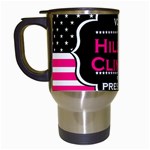 pink Hillary Clinton Travel Mug (White)