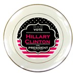 pink Hillary Clinton Porcelain Plate