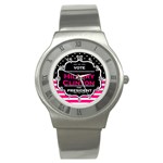 pink Hillary Clinton Stainless Steel Watch