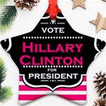 pink Hillary Clinton Star Ornament (Two Sides)