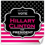 pink Hillary Clinton Canvas 12  x 12 