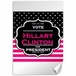 pink Hillary Clinton Canvas 12  x 18 