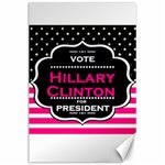 pink Hillary Clinton Canvas 24  x 36 