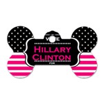 pink Hillary Clinton Dog Tag Bone (One Side)