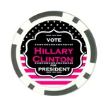 pink Hillary Clinton Poker Chip Card Guard