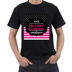 pink Hillary Clinton Men s T-Shirt (Black)