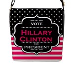 pink Hillary Clinton Flap Closure Messenger Bag (L)