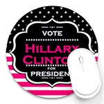 pink Hillary Clinton Round Mousepad