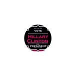 pink Hillary Clinton 1  Mini Button