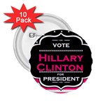 pink Hillary Clinton 2.25  Button (10 pack)