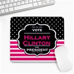 pink Hillary Clinton Large Mousepad