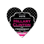 pink Hillary Clinton Magnet (Heart)