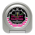 pink Hillary Clinton Travel Alarm Clock