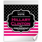 pink Hillary Clinton Canvas 8  x 10 