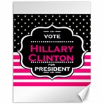 pink Hillary Clinton Canvas 12  x 16 