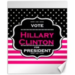 pink Hillary Clinton Canvas 16  x 20 