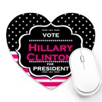 pink Hillary Clinton Heart Mousepad