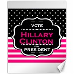 pink Hillary Clinton Canvas 11  x 14 