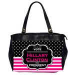 pink Hillary Clinton Oversize Office Handbag (2 Sides)