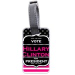 pink Hillary Clinton Luggage Tag (two sides)