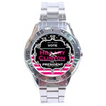 pink Hillary Clinton Stainless Steel Analogue Watch