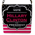 pink Hillary Clinton Flap Closure Messenger Bag (S)