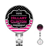 pink Hillary Clinton Stainless Steel Nurses Watch