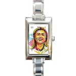 pastel Hillary Clinton Rectangle Italian Charm Watch