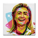 pastel Hillary Clinton Tile Coaster