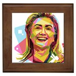 pastel Hillary Clinton Framed Tile