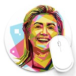 pastel Hillary Clinton Round Mousepad