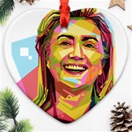 pastel Hillary Clinton Ornament (Heart)