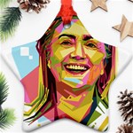 pastel Hillary Clinton Ornament (Star)