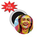 pastel Hillary Clinton 1.75  Magnet (10 pack) 