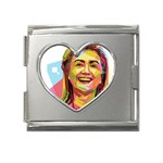 pastel Hillary Clinton Mega Link Heart Italian Charm (18mm)