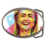 pastel Hillary Clinton Belt Buckle