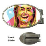 pastel Hillary Clinton Money Clip (Oval)