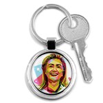 pastel Hillary Clinton Key Chain (Round)