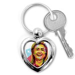 pastel Hillary Clinton Key Chain (Heart)