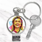 pastel Hillary Clinton Nail Clippers Key Chain