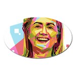 pastel Hillary Clinton Magnet (Oval)